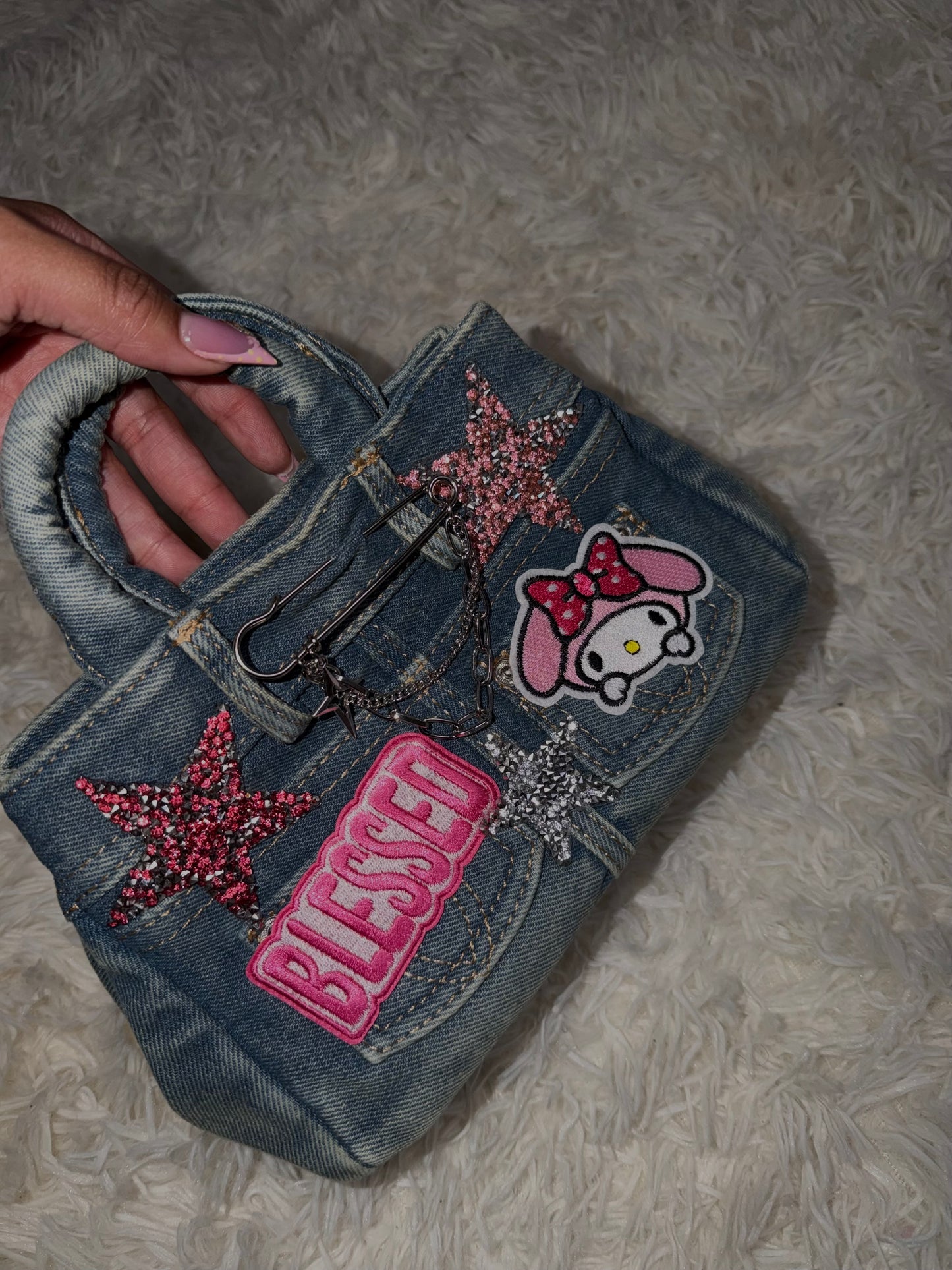 Light Washed Denim Junk Bag - Ready to Ship