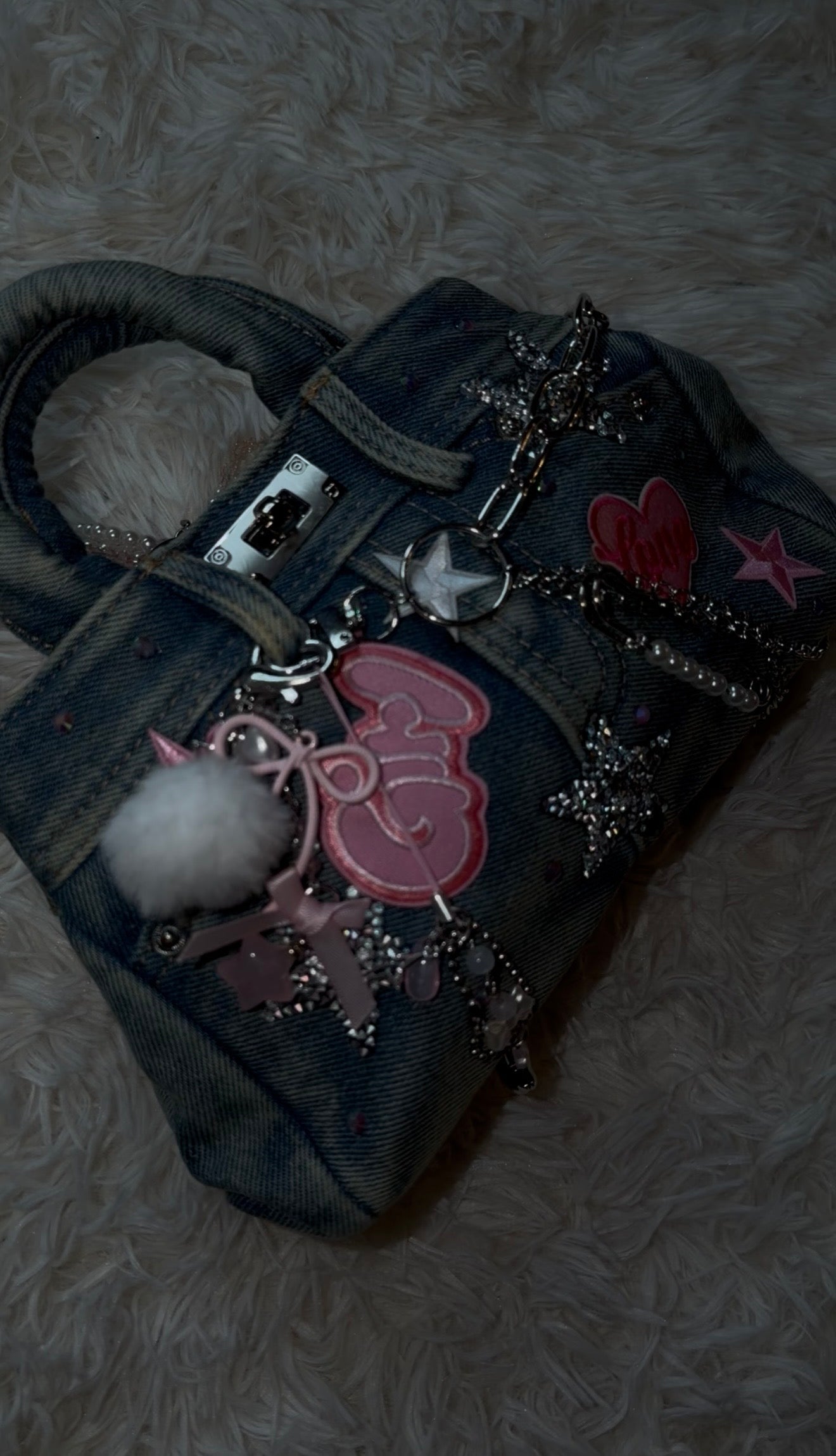 Mini Junk Charm Bag - Light Denim Wash