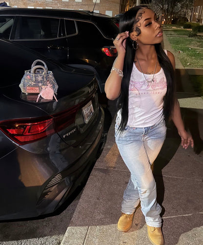 Mini Junk Charm Bag - Light Denim Wash